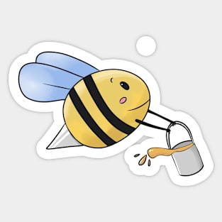 Cute Bee Carrying honey Sticker